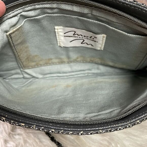 Marlo Mesh Black Evening Shoulder Bag with Black Chain Strap - Picture 6 of 8